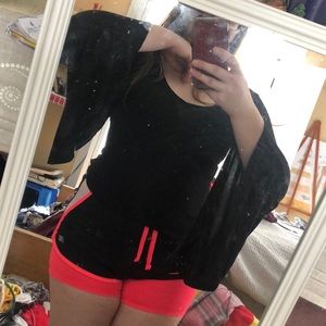 Long sleeve black dress top